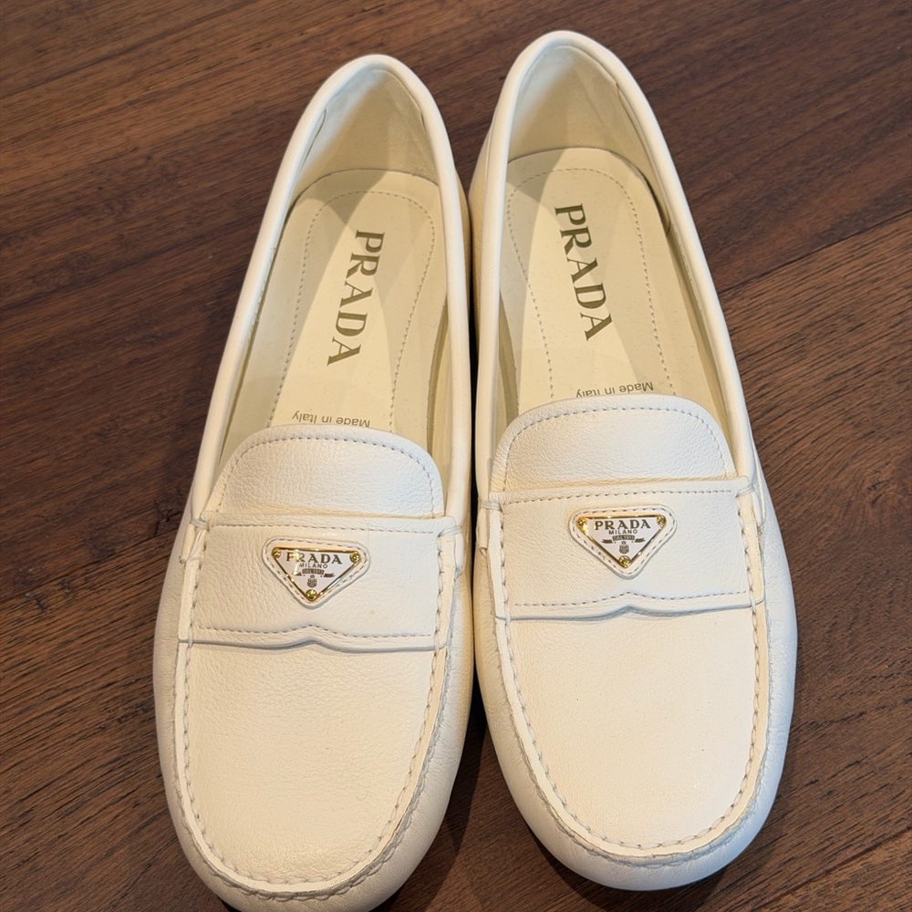 Prada Women's Off-White Loafers